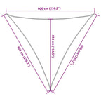 Sonnensegel 160 g/m² Braun 6x6x6 m HDPE