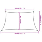 Sonnensegel 160 g/m² Braun 3/4x2 m HDPE