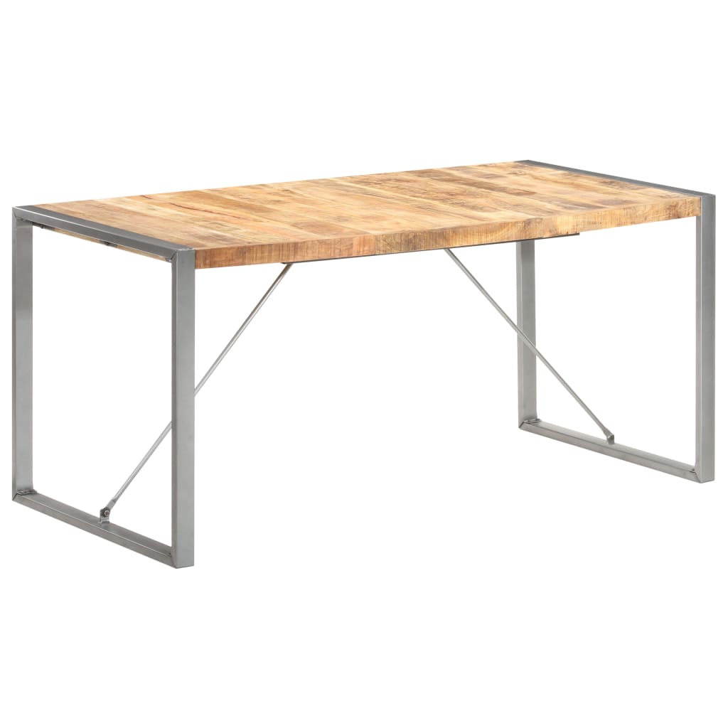 Esstisch 160x80x75 cm Raues Mango-Massivholz