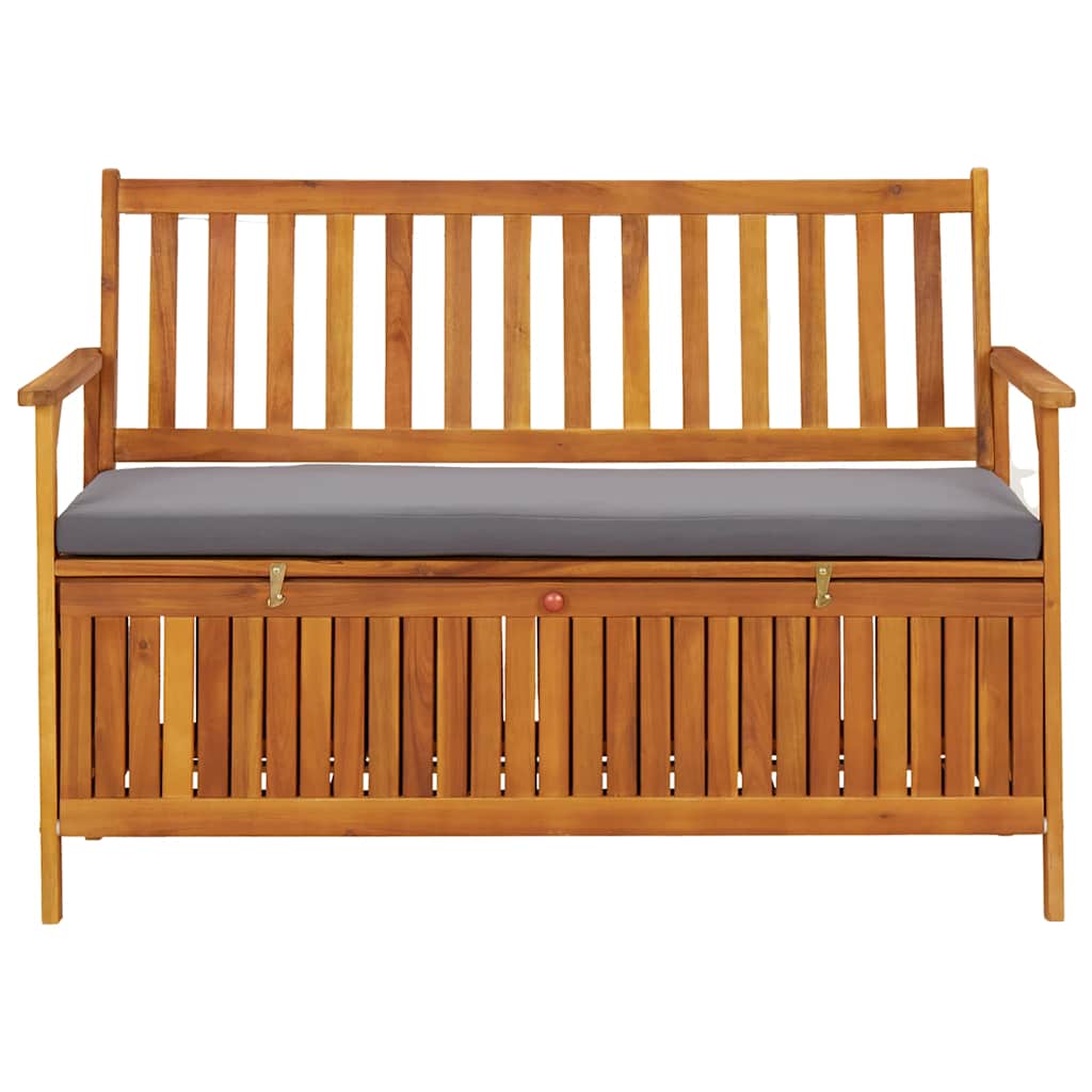 Gartenbank mit Stauraum 120 cm Massivholz Akazie