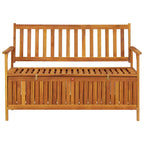 Gartenbank mit Stauraum 120 cm Massivholz Akazie