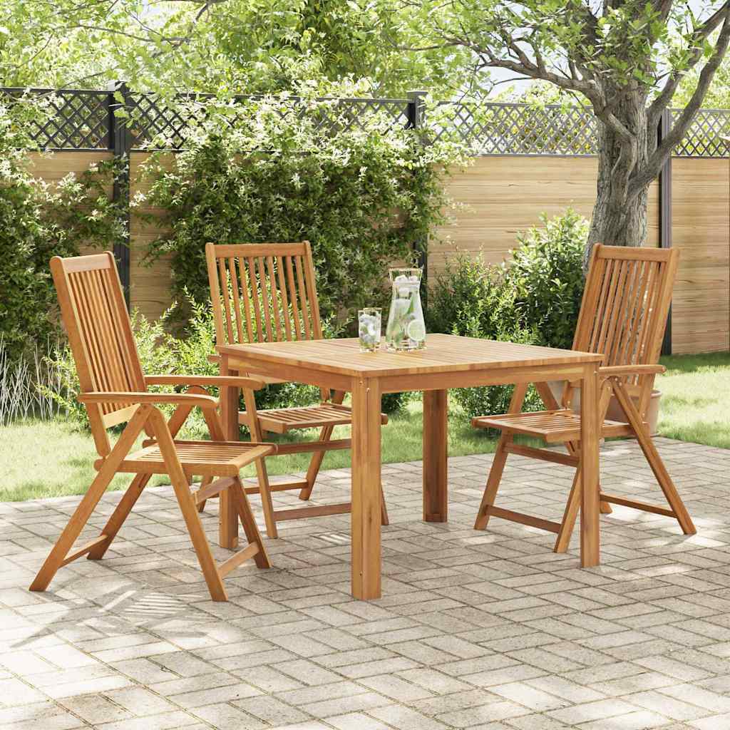 Klappbare Gartenstühle 3 Stk. Massivholz Akazie