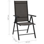 Gartenstühle Klappbar 6 Stk. Textilene Schwarz