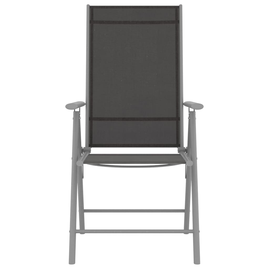 Gartenstühle Klappbar 4 Stk. Textilene Schwarz
