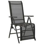Garten-Liegestühle 2 Stk. Textilene und Aluminium Schwarz