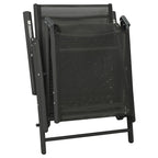 3-tlg. Garten-Lounge-Set Textilene und Aluminium Schwarz