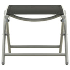 3-tlg. Garten-Lounge-Set Textilene und Aluminium Silbern