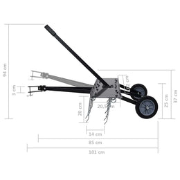 vidaXL Vertikutierer für Aufsitzmäher 100 cm
