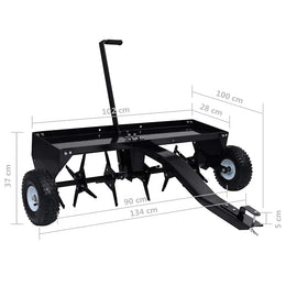 vidaXL Rasenlüfter für Aufsitzmäher 102 cm