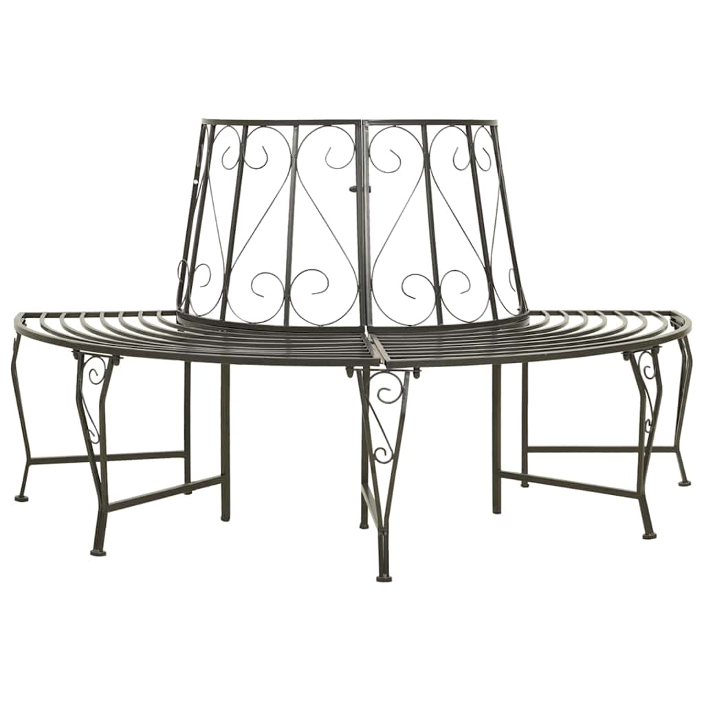Baumbank Halbrund 160 cm Stahl