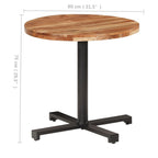 Bistrotisch Rund Ø80x75 cm Akazie Massivholz