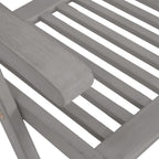 Verstellbare Gartenstühle 3 Stk. Grau Massivholz Akazie