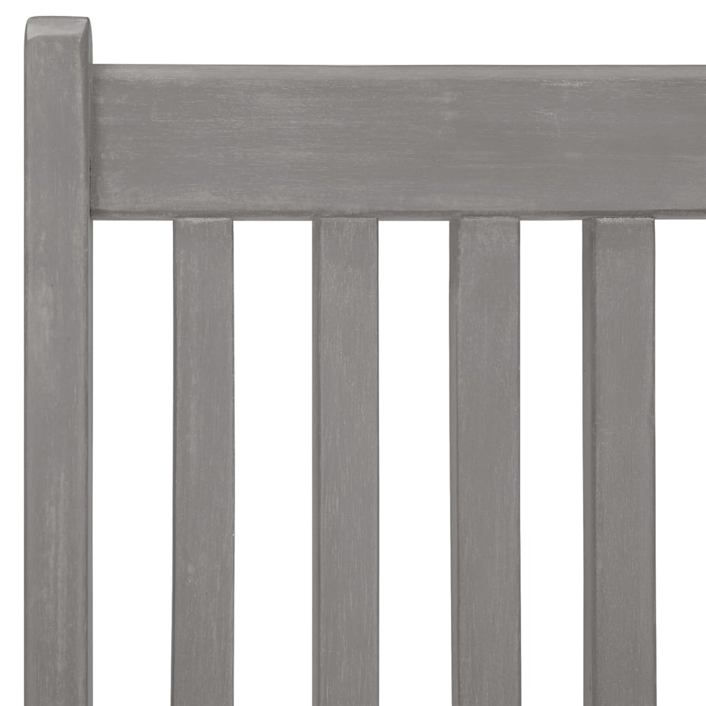 Verstellbare Gartenstühle 3 Stk. Grau Massivholz Akazie