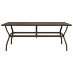 Gartentisch Braun 190x80x72 cm Stahl