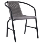 Gartenstühle 4 Stk. Kunststoff Rattan-Optik und Stahl 110 kg