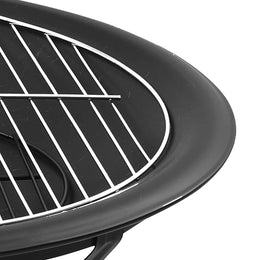 2-in-1 Feuerschale und Grill mit Schürhaken 56x56x49 cm Stahl