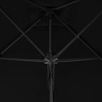 Sonnenschirm mit Stahl-Mast 300x230 cm Schwarz