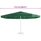 Ersatzbezug für Sonnenschirm Grün 515 cm