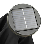 Sonnenschirm mit LED-Beleuchtung Schwarz 200x211 cm Alu