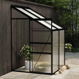 vidaXL Gewächshaus Anthrazit Aluminium 2,59 m³