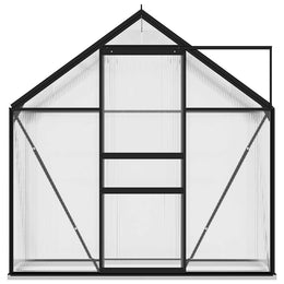 vidaXL Anlehngewächshaus Anthrazit Aluminium 1,33 m²