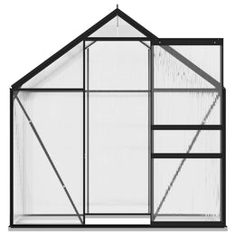 vidaXL Anlehngewächshaus Anthrazit Aluminium 1,33 m²