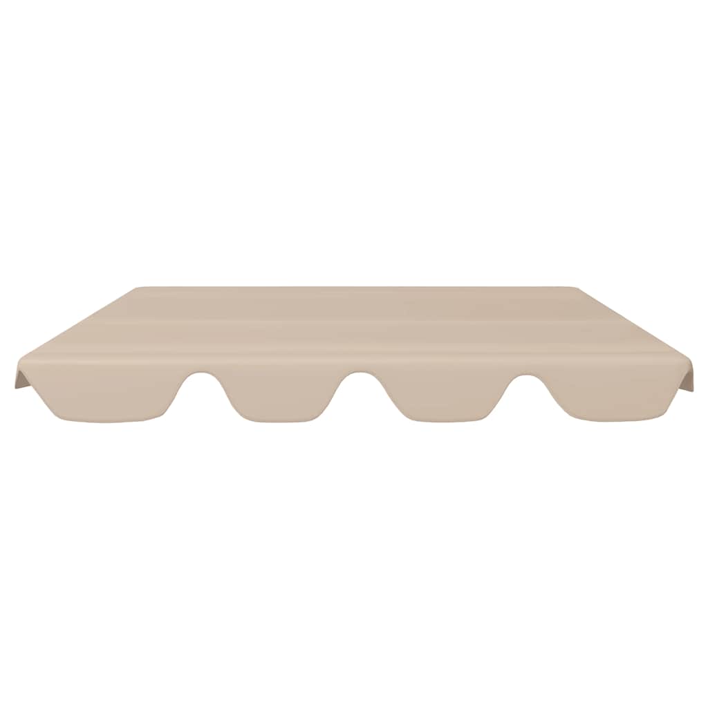 Ersatzdach für Hollywoodschaukel Beige 188/168x145/110 cm