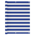 Balkon-Sichtschutz Weiß und Blau 120x500 cm Oxford-Gewebe