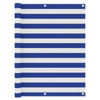 Balkon-Sichtschutz Weiß und Blau 120x600 cm Oxford-Gewebe