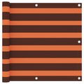 Balkon-Sichtschutz Orange und Braun 90x400 cm Oxford-Gewebe