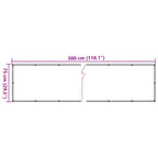 Balkon-Sichtschutz Beige 75x300 cm Oxford-Gewebe