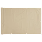 Balkon-Sichtschutz Beige 120x300 cm Oxford-Gewebe