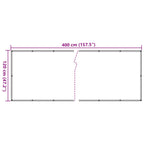 Balkon-Sichtschutz Beige 120x400 cm Oxford-Gewebe