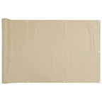 Balkon-Sichtschutz Beige 120x600 cm Oxford-Gewebe