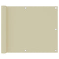 Balkon-Sichtschutz Creme 75x300 cm Oxford-Gewebe