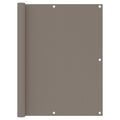 Balkon-Sichtschutz Taupe 120x500 cm Oxford-Gewebe