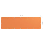 Balkon-Sichtschutz Orange 90x300 cm Oxford-Gewebe