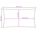 Sonnensegel Oxford-Gewebe Rechteckig 2x4,5 m Anthrazit