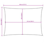 Sonnensegel Oxford-Gewebe Rechteckig 2,5x4,5 m Anthrazit