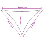 Sonnensegel Oxford-Gewebe Dreieckig 3,5x3,5x4,9 m Anthrazit