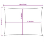 Sonnensegel Oxford-Gewebe Rechteckig 2x3,5 m Beige