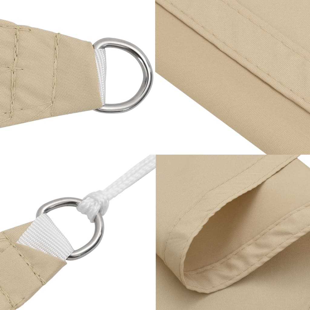 Sonnensegel Oxford-Gewebe Rechteckig 6x7 m Beige