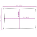 Sonnensegel Oxford-Gewebe Rechteckig 6x8 m Beige