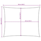 Sonnensegel Oxford-Gewebe Rechteckig 4x5 m Creme