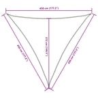 Sonnensegel Oxford-Gewebe Dreieckig 4,5x4,5x4,5 m Creme
