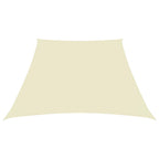 Sonnensegel Oxford-Gewebe Trapezförmig 2/4x3 m Cremeweiß