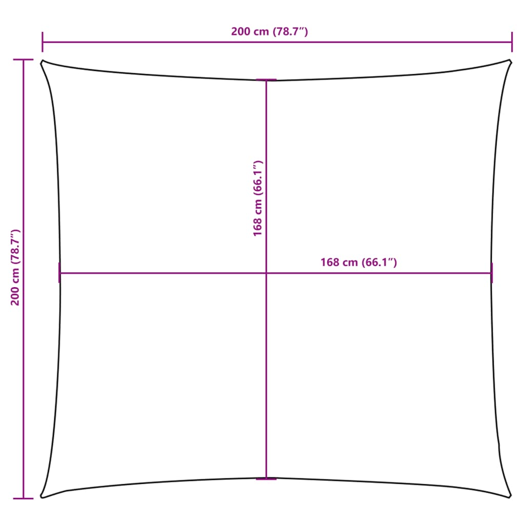 Sonnensegel Oxford-Gewebe Quadratisch 2x2 m Weiß