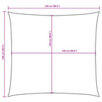 Sonnensegel Oxford-Gewebe Quadratisch 2,5x2,5 m Weiß