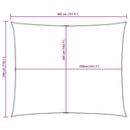 Sonnensegel Oxford-Gewebe Rechteckig 3x4 m Terrakotta-Rot