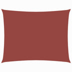 Sonnensegel Oxford-Gewebe Rechteckig 6x7 m Terracotta-Rot